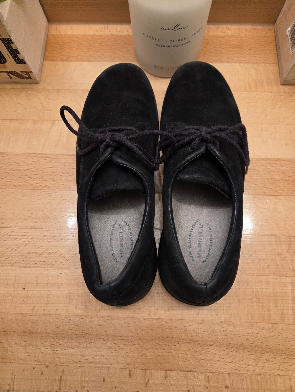 Merrell Topo Pure Oxford Lace-up Shoes Black Suede Womens Size 10 - Picture 5 of 10